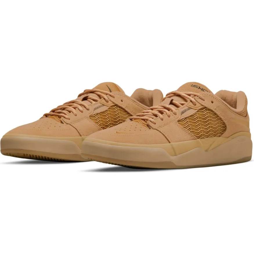 Nike SB Ishod Wair Skateboard Shoe - Flax/Wheat-Flax-Gum Light Brown