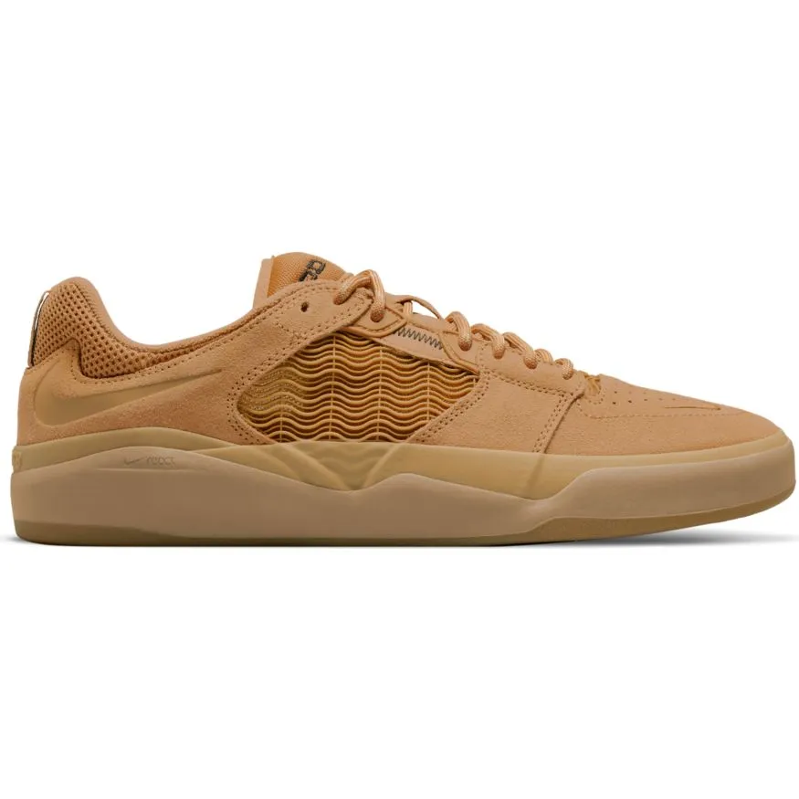 Nike SB Ishod Wair Skateboard Shoe - Flax/Wheat-Flax-Gum Light Brown