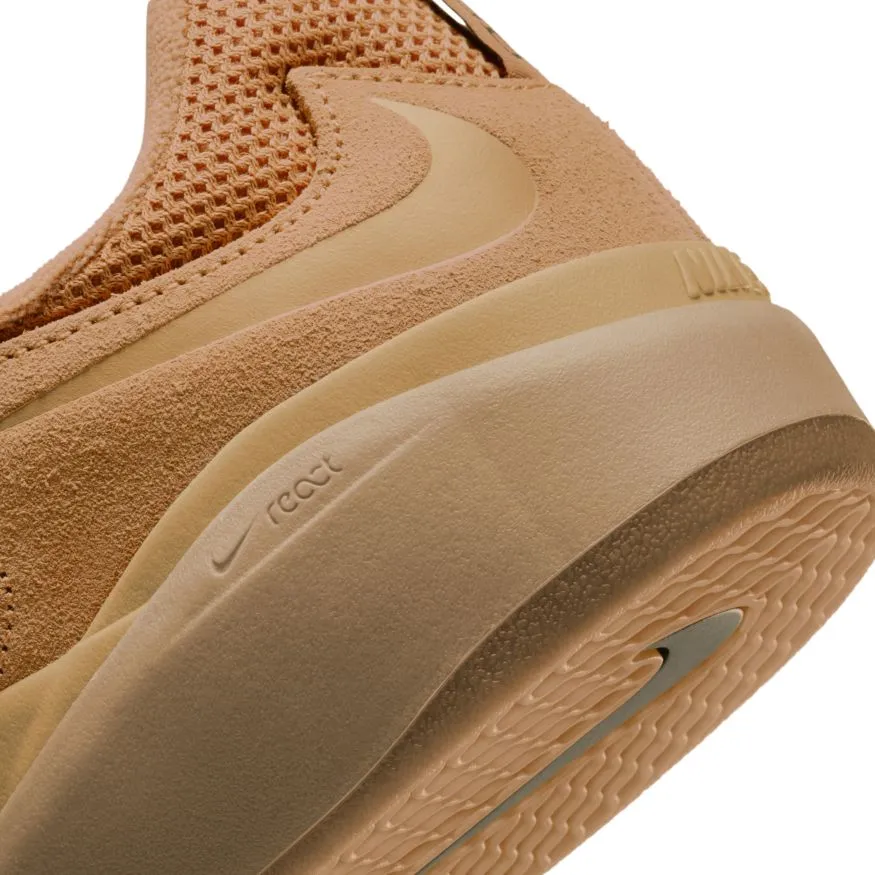 Nike SB Ishod Wair Skateboard Shoe - Flax/Wheat-Flax-Gum Light Brown