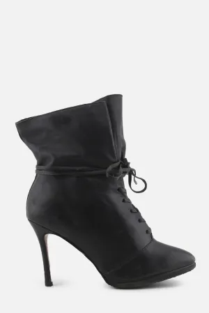 Nine West Laces Stilettos Ankle Boots | 100% Authentic Leather