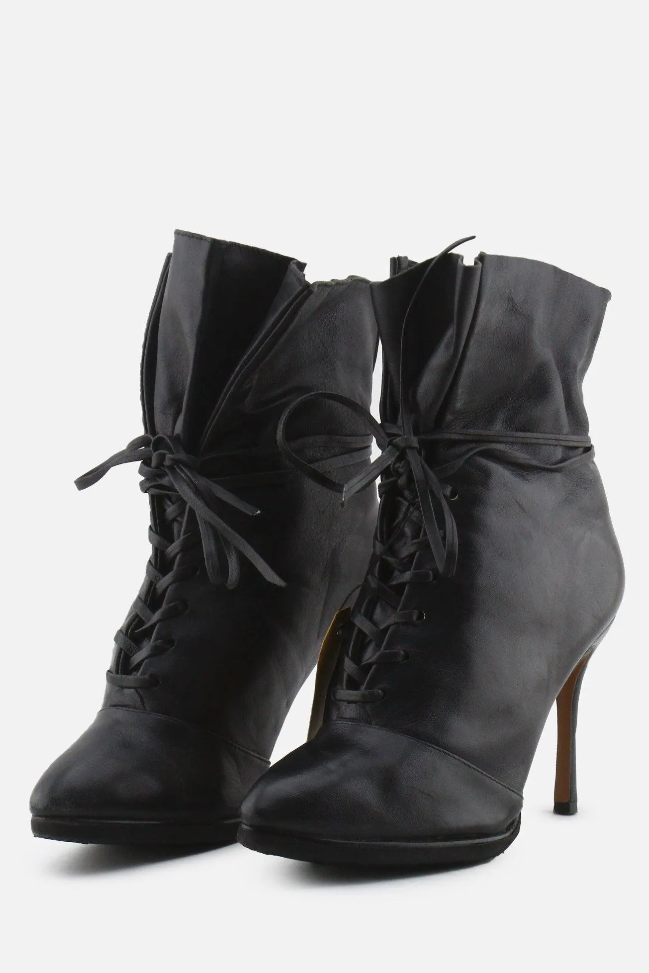 Nine West Laces Stilettos Ankle Boots | 100% Authentic Leather