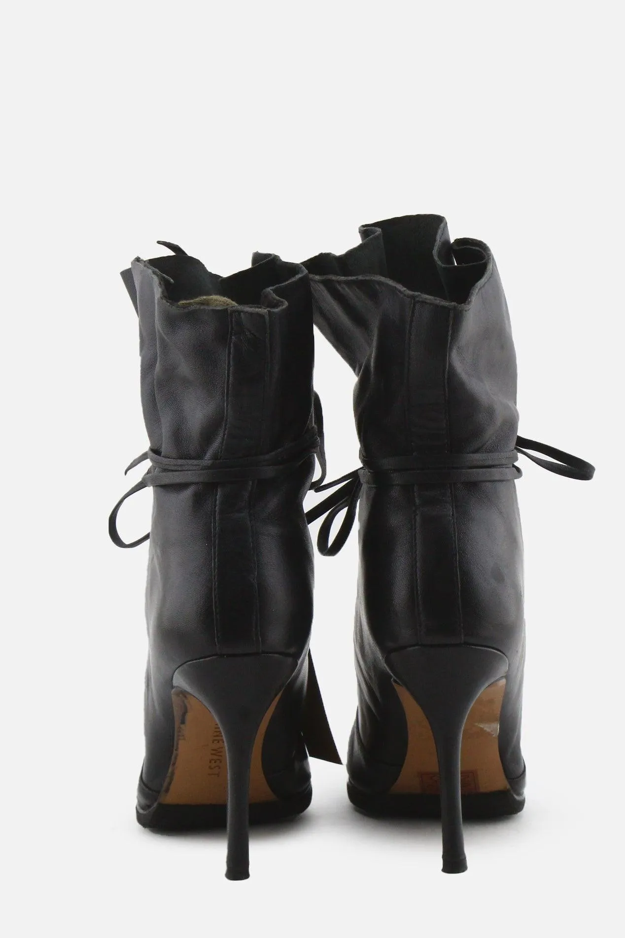 Nine West Laces Stilettos Ankle Boots | 100% Authentic Leather