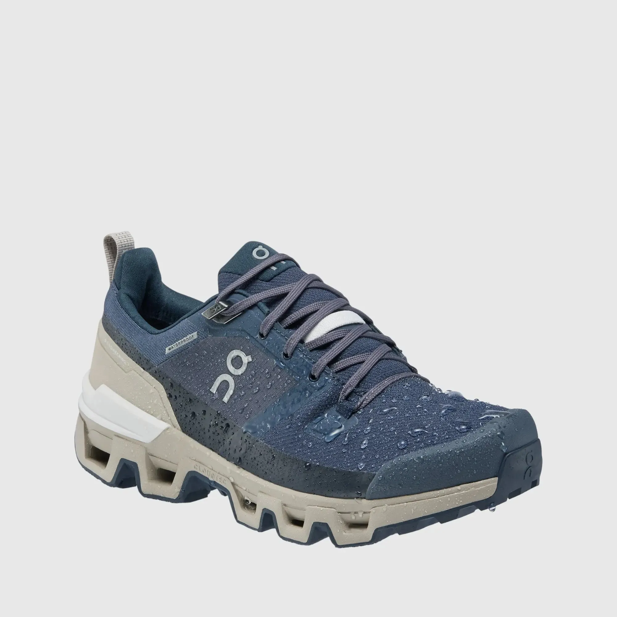 On Women's Cloud Wander Waterproof Navy Desert