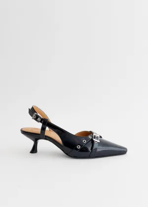 Open Kitten Heel Pumps