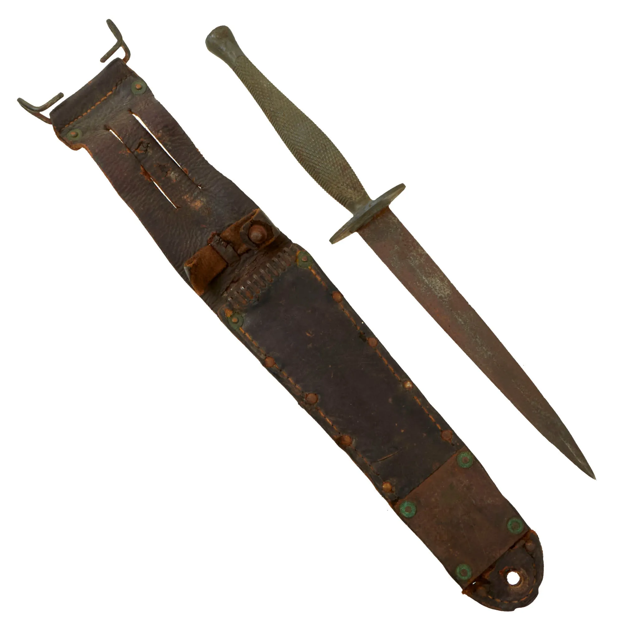 Original U.S. WWII Marine Raider Sergeant Frank Thomsen Battle of Okinawa Collection - Fighting Knives, Stiletto, Purple Heart, Honorable Discharge and More