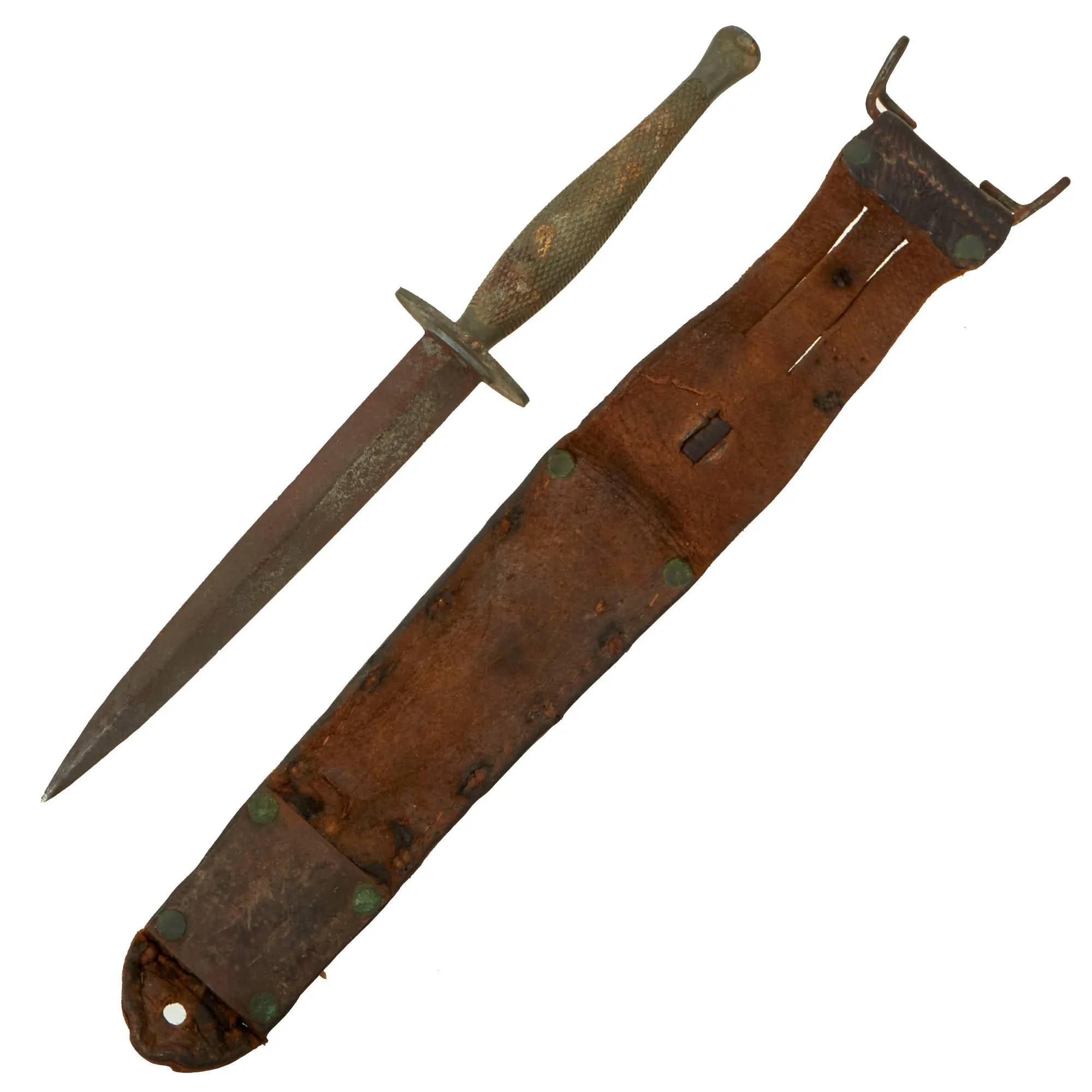 Original U.S. WWII Marine Raider Sergeant Frank Thomsen Battle of Okinawa Collection - Fighting Knives, Stiletto, Purple Heart, Honorable Discharge and More