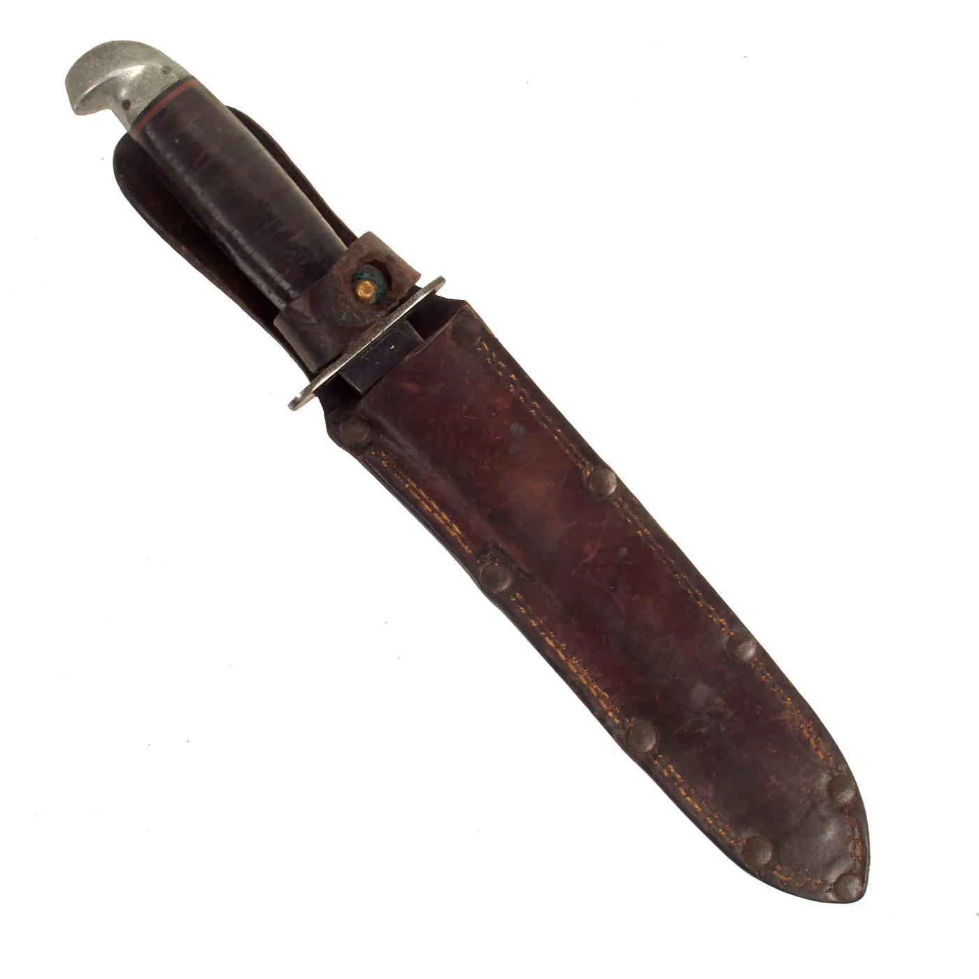 Original U.S. WWII Western L77 Single Edged Combat Stiletto with Original Scabbard