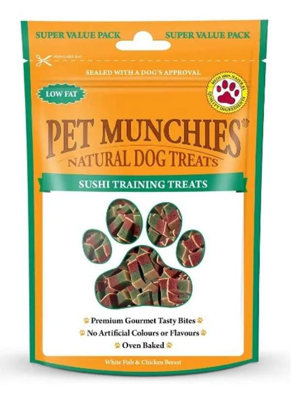 Pet Munchies Sushi Dog Training Treats 150g - Box of 8 BB Date: 16.07.2024