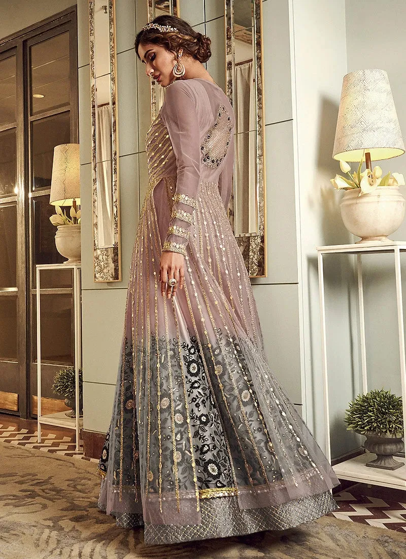 Prettyish Pink Designer Floor Length Anarkali Suit