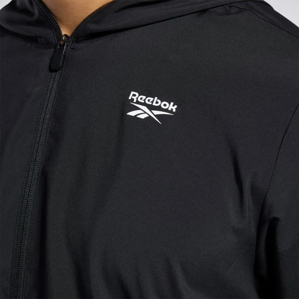 Reebok Apparel  Men's Id Train Woven Jacket Reebok Training App Men Black Reg