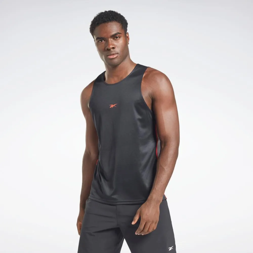 Reebok Apparel  Men's Lm Mesh Tank Reebok Training App Men Black Reg