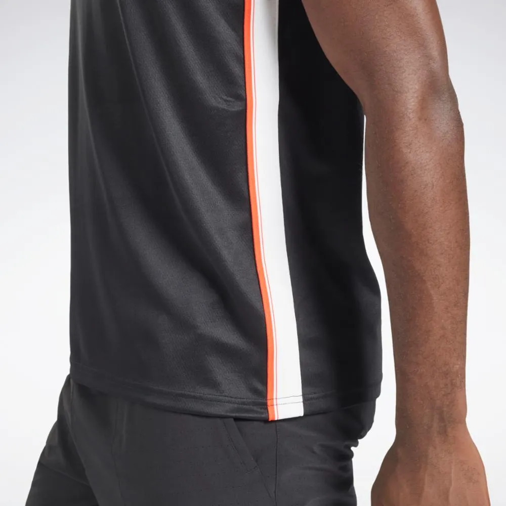 Reebok Apparel  Men's Lm Mesh Tank Reebok Training App Men Black Reg