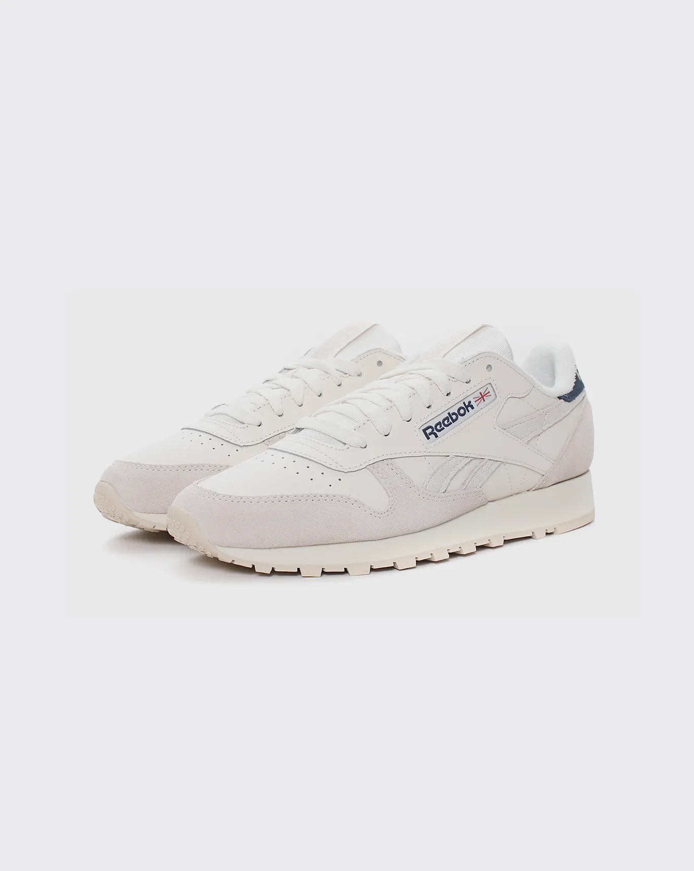 Reebok CL Leather Shoe - Chalk/Blue