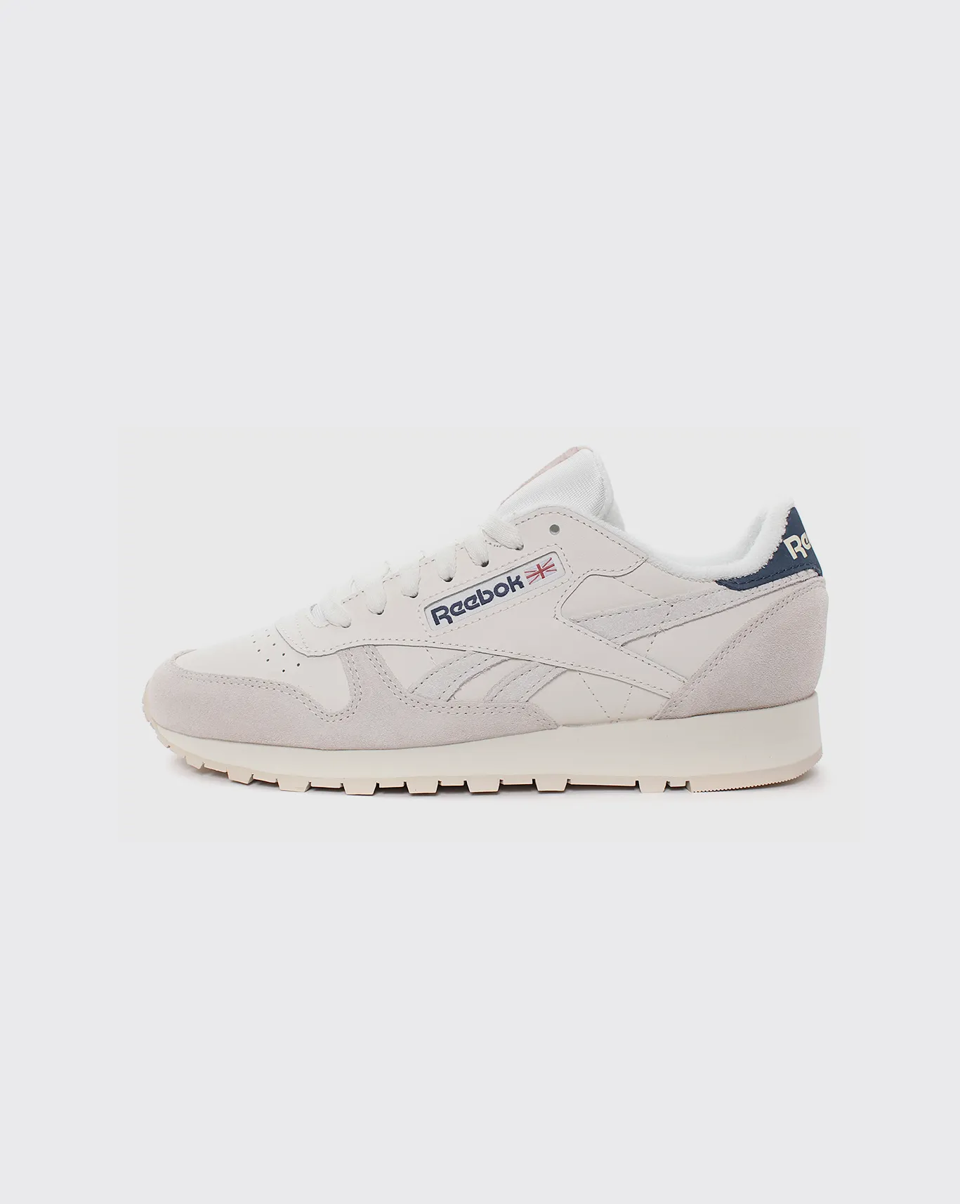 Reebok CL Leather Shoe - Chalk/Blue