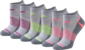 Saucony Women's Selective Cushion Performance No Show Athletic Sport Socks (6 & 12 Pairs)