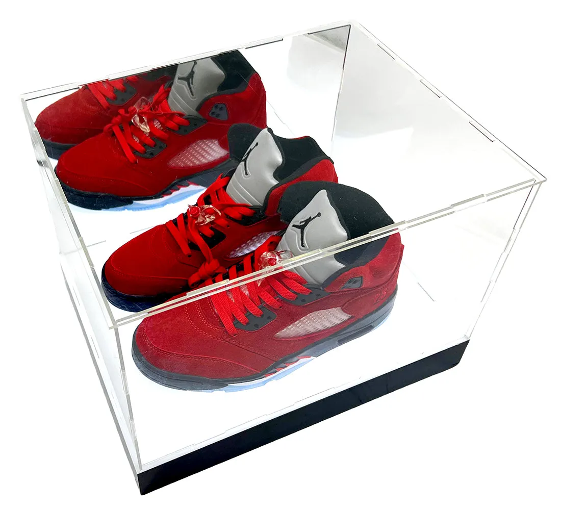 Shoes, Football, Display Case with Lights LED Riser Platform UV Super Clear Sneaker Box Showcase