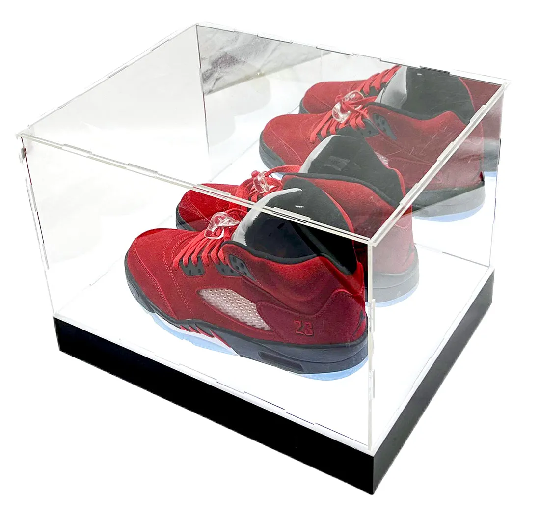 Shoes, Football, Display Case with Lights LED Riser Platform UV Super Clear Sneaker Box Showcase