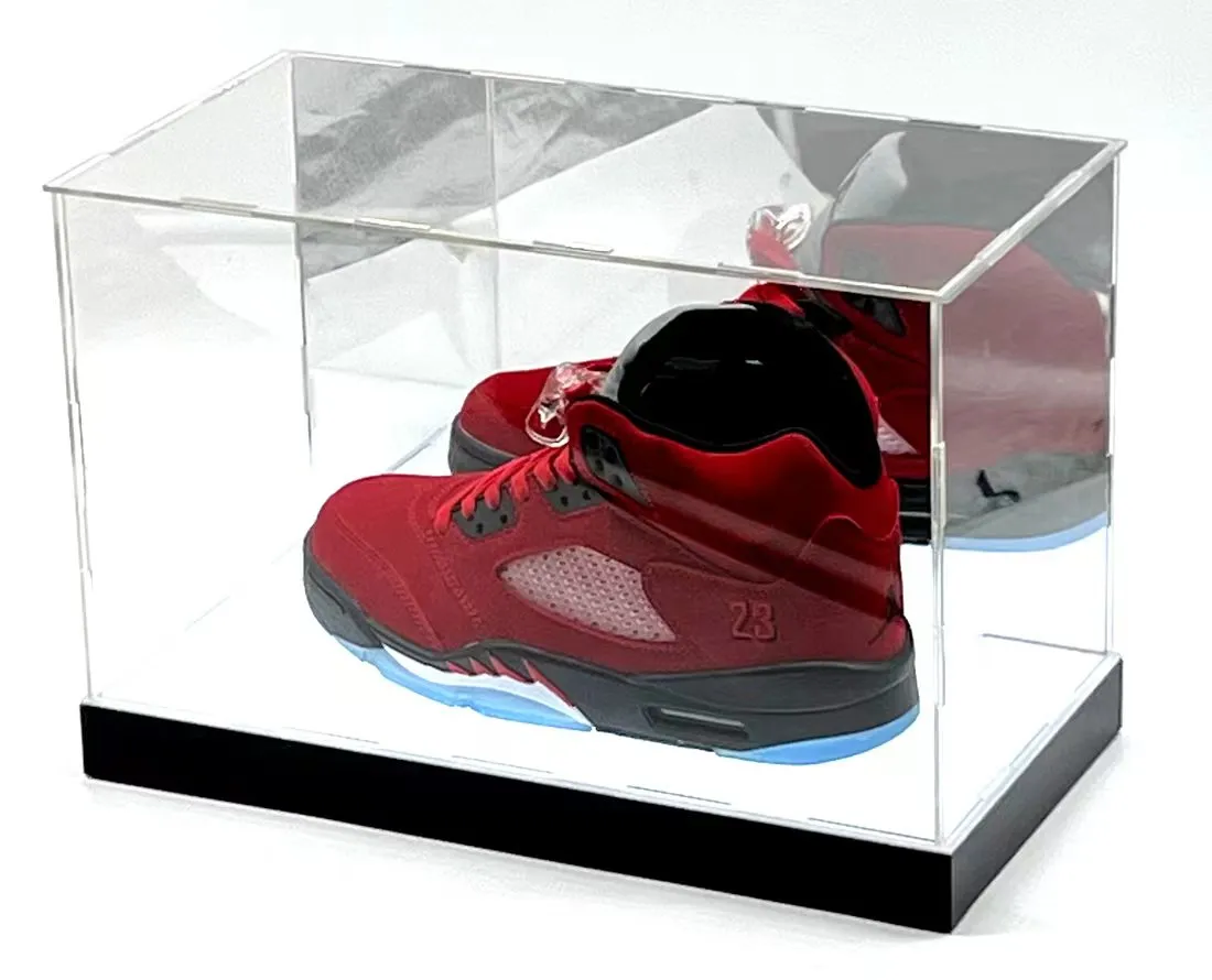 Shoes, Football, Display Case with Lights LED Riser Platform UV Super Clear Sneaker Box Showcase