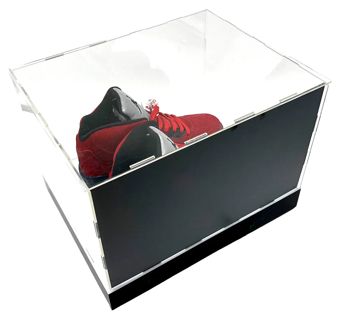 Shoes, Football, Display Case with Lights LED Riser Platform UV Super Clear Sneaker Box Showcase