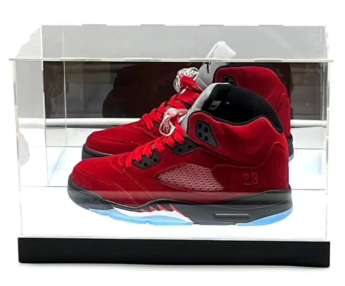 Shoes, Football, Display Case with Lights LED Riser Platform UV Super Clear Sneaker Box Showcase