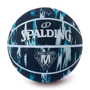 Spalding Marble Series Size 7 Blizzard Navy White Outdoor Rubber Basketball Ball [MR]