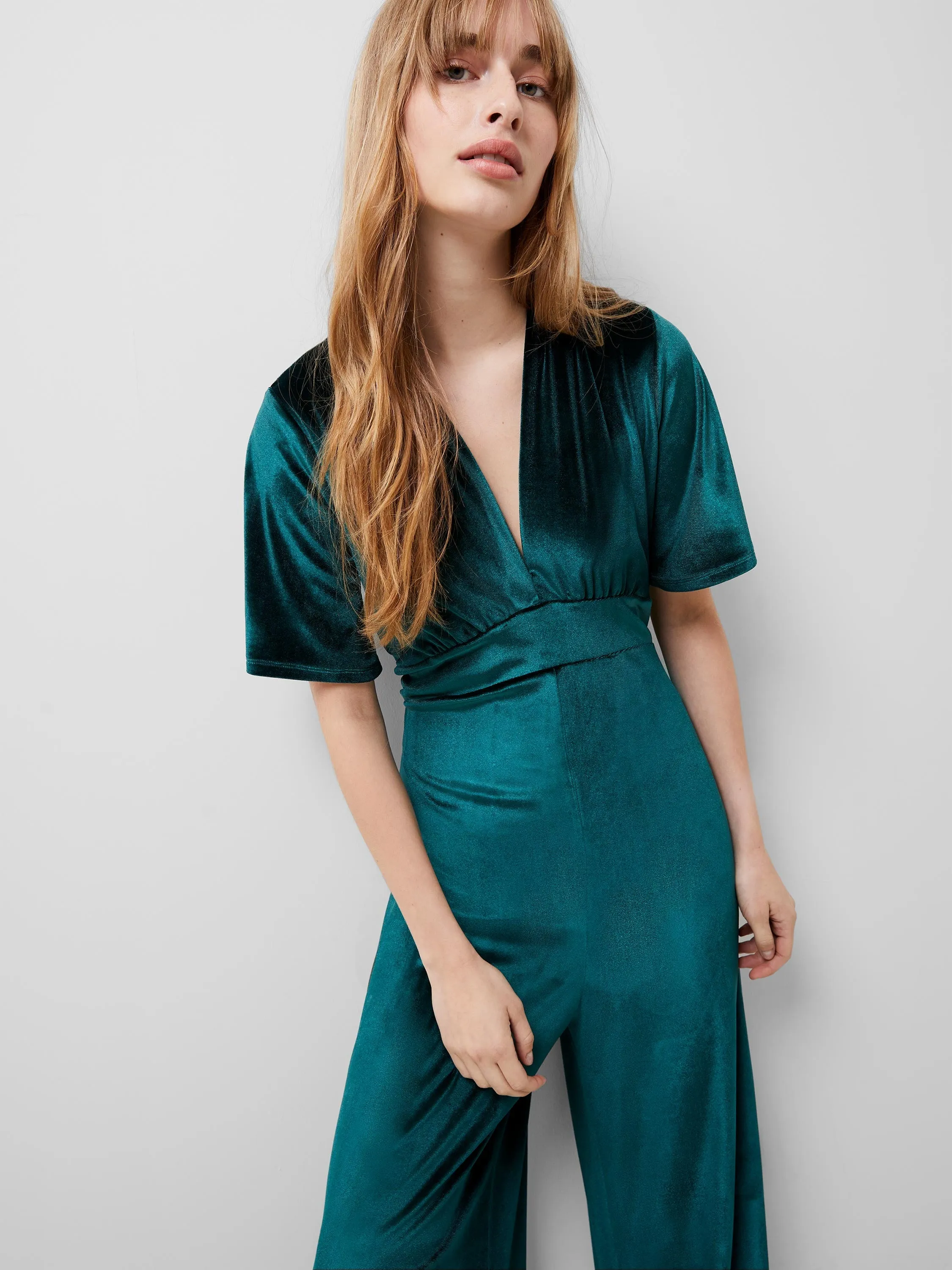 Sula Velvet Short Sleeve Jumpsuit