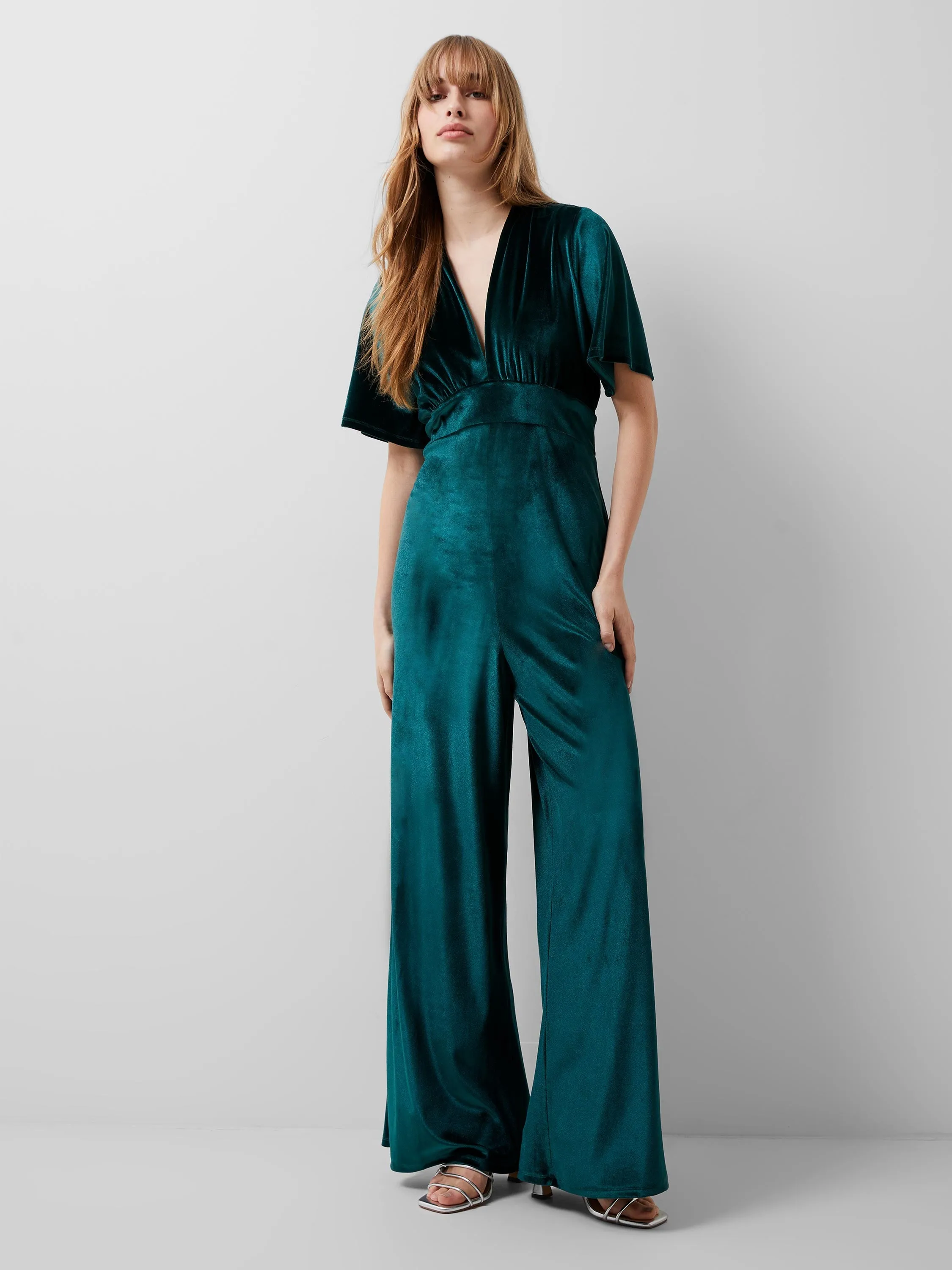 Sula Velvet Short Sleeve Jumpsuit