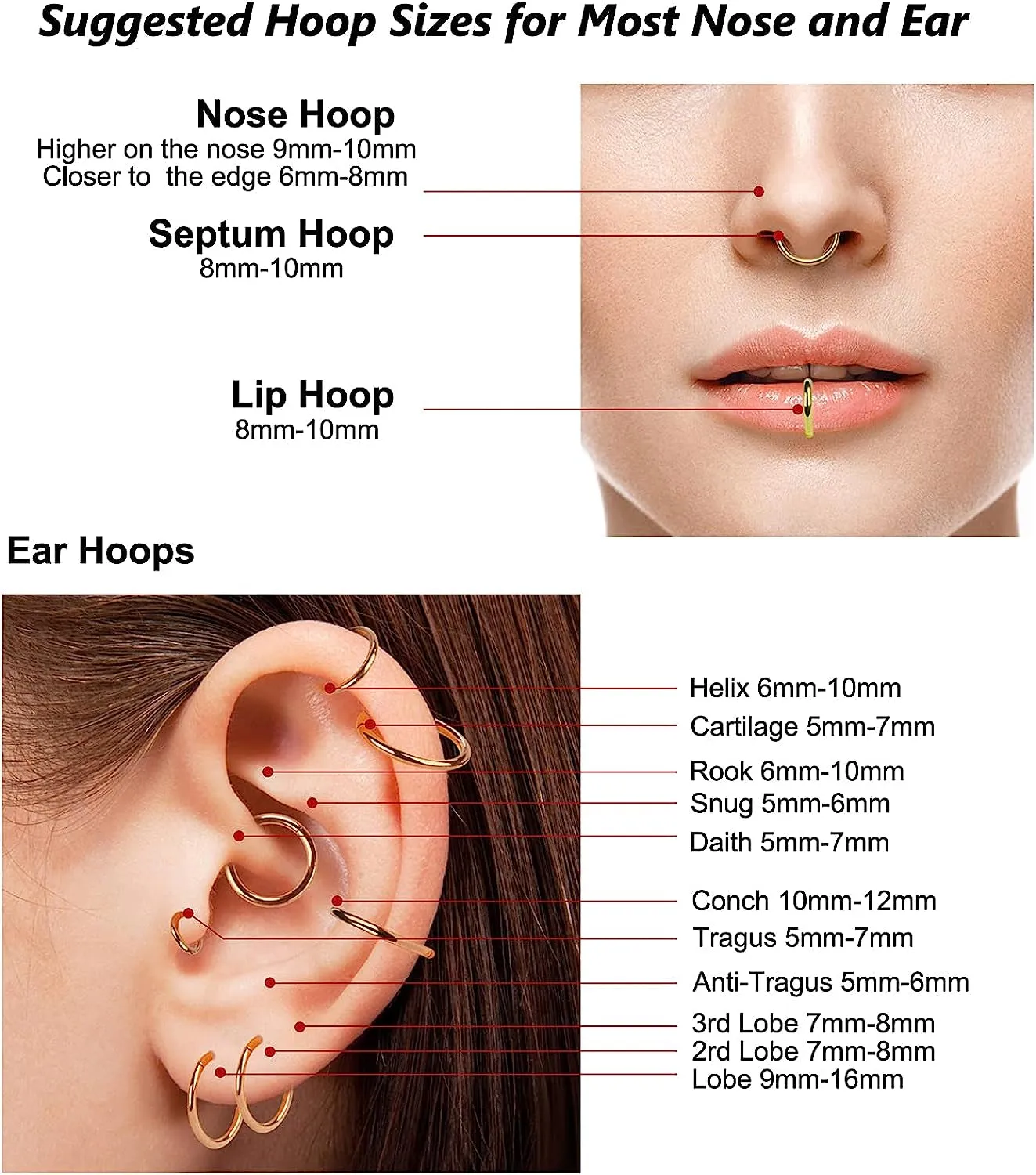 Surgical Stainless Steel Nose Ring Hoop