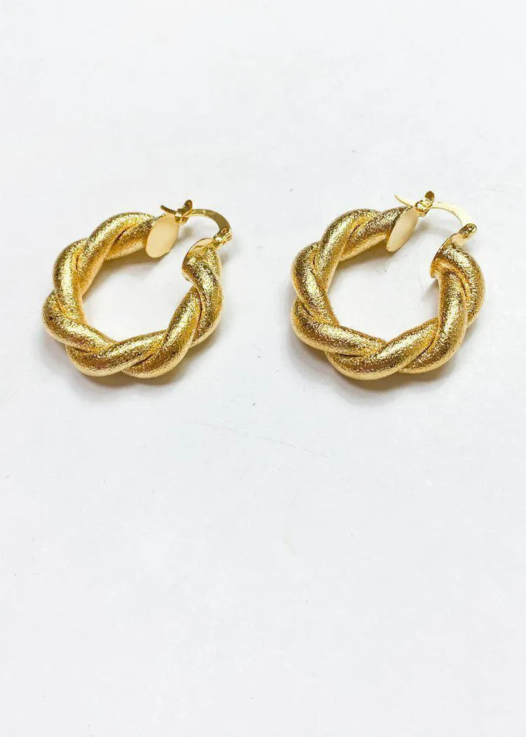 Tupiza Twisted Hoops-Gold