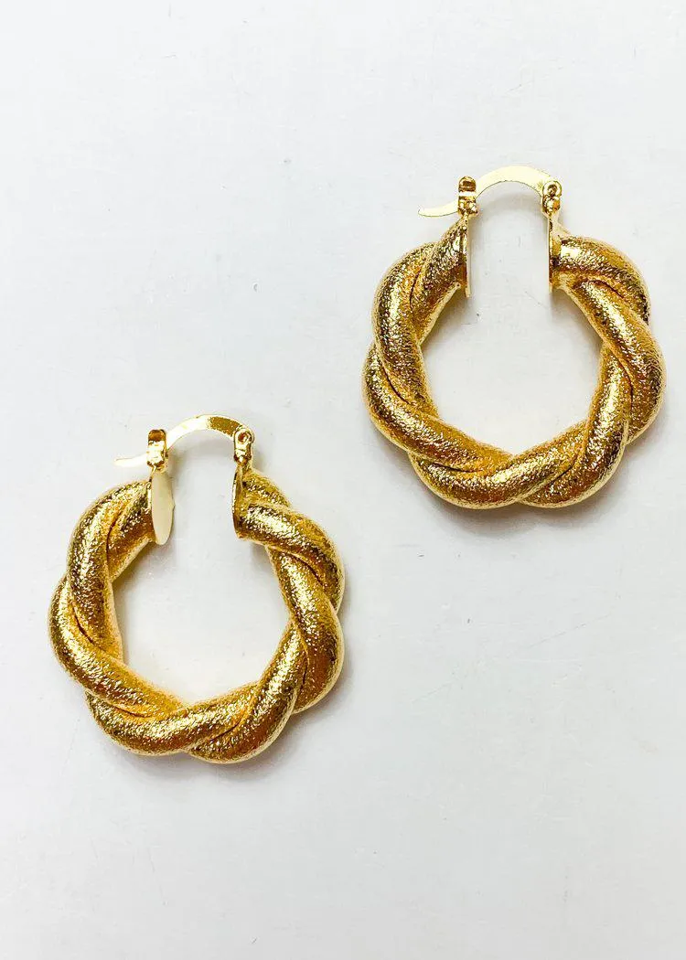 Tupiza Twisted Hoops-Gold