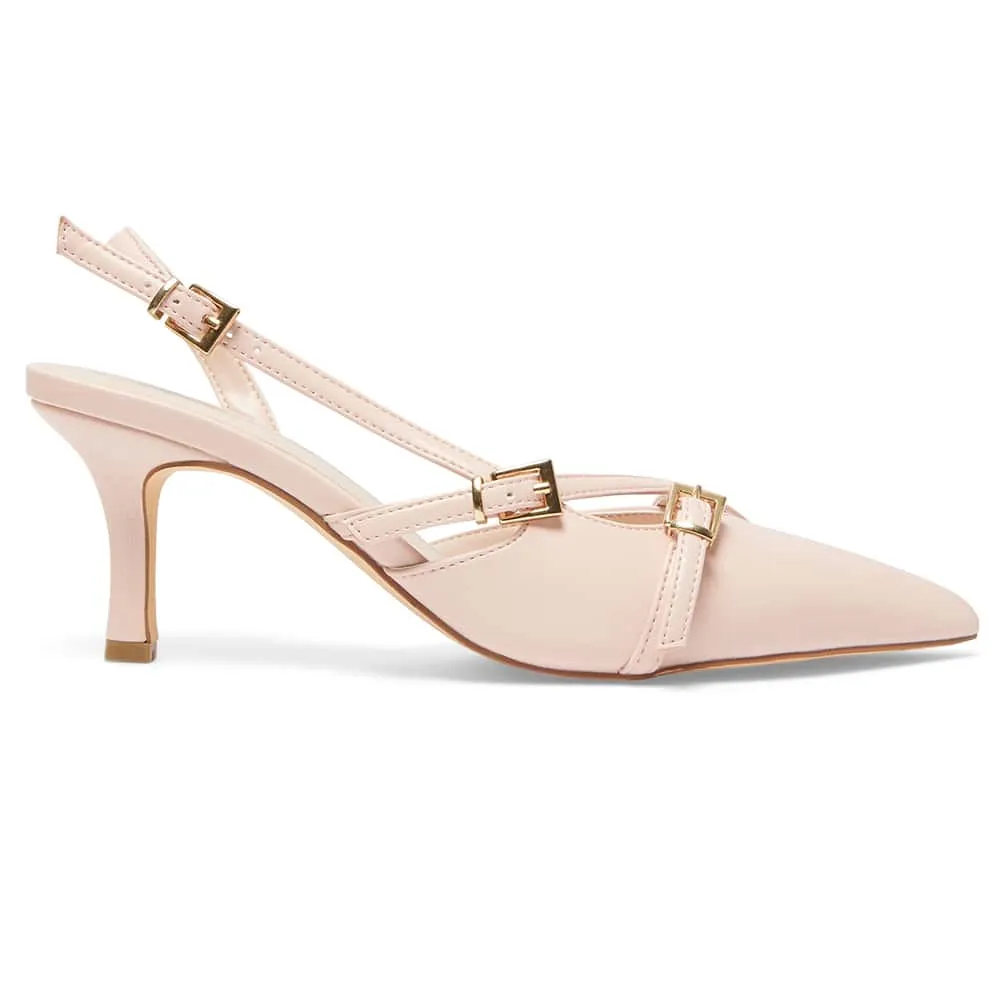 Veronica Heel in Blush Smooth