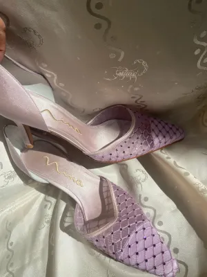 Vintage Purple Rhinestone Pumps