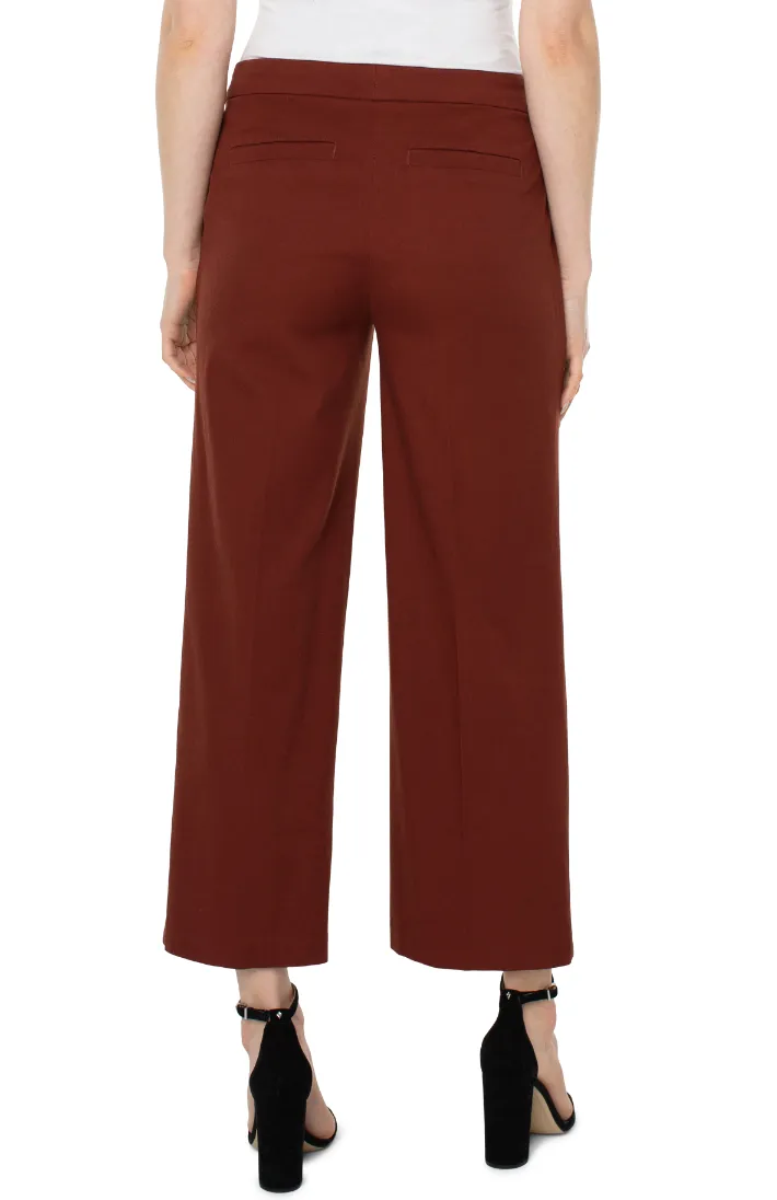 Wide Leg Ankle Trouser 27" - Brunette