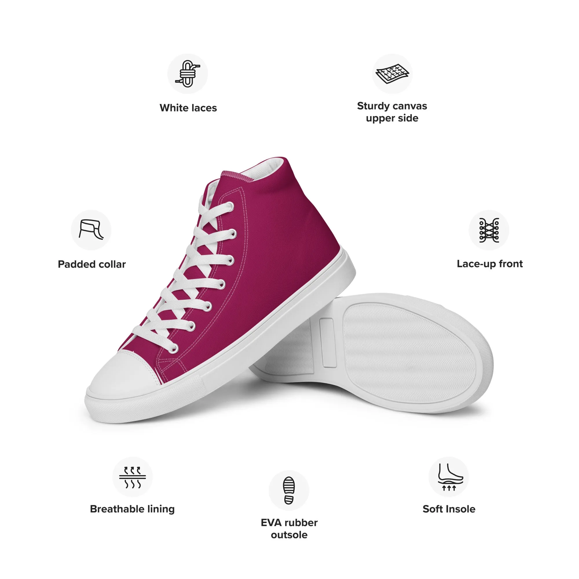 Women’s Berry Purple high top canvas shoes