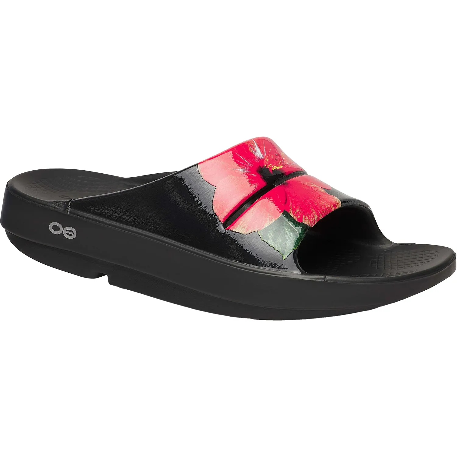 Women's OOFOS OOahah Luxe Limited Hibiscus Synthetic