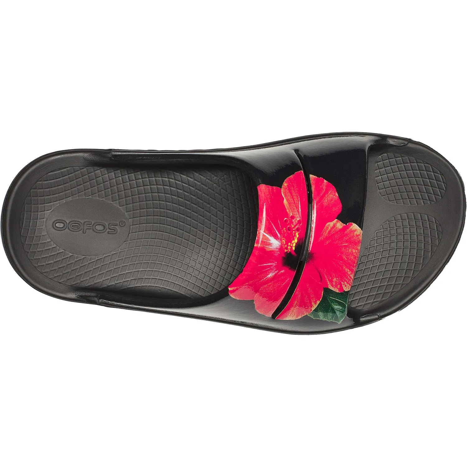 Women's OOFOS OOahah Luxe Limited Hibiscus Synthetic