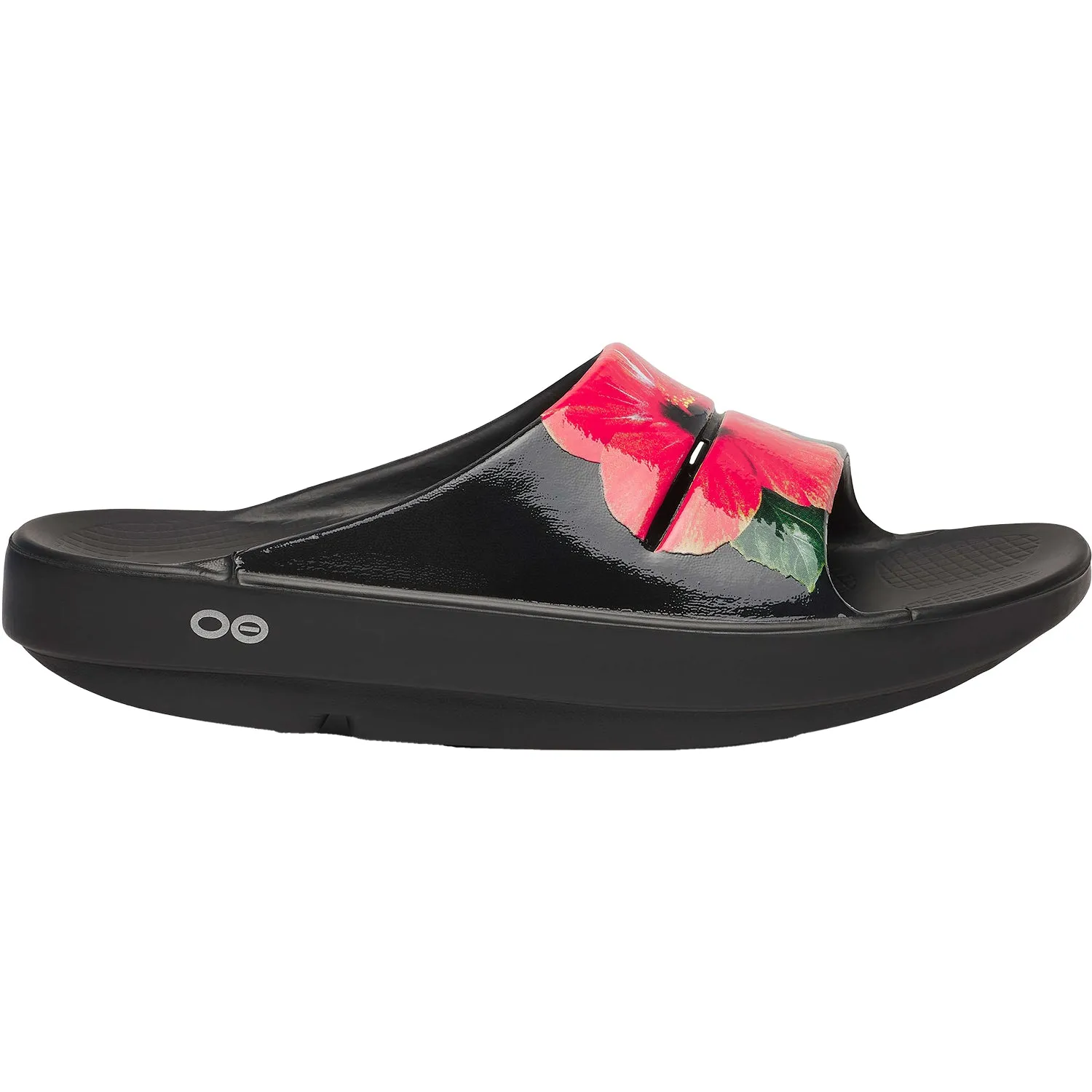 Women's OOFOS OOahah Luxe Limited Hibiscus Synthetic